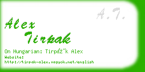 alex tirpak business card